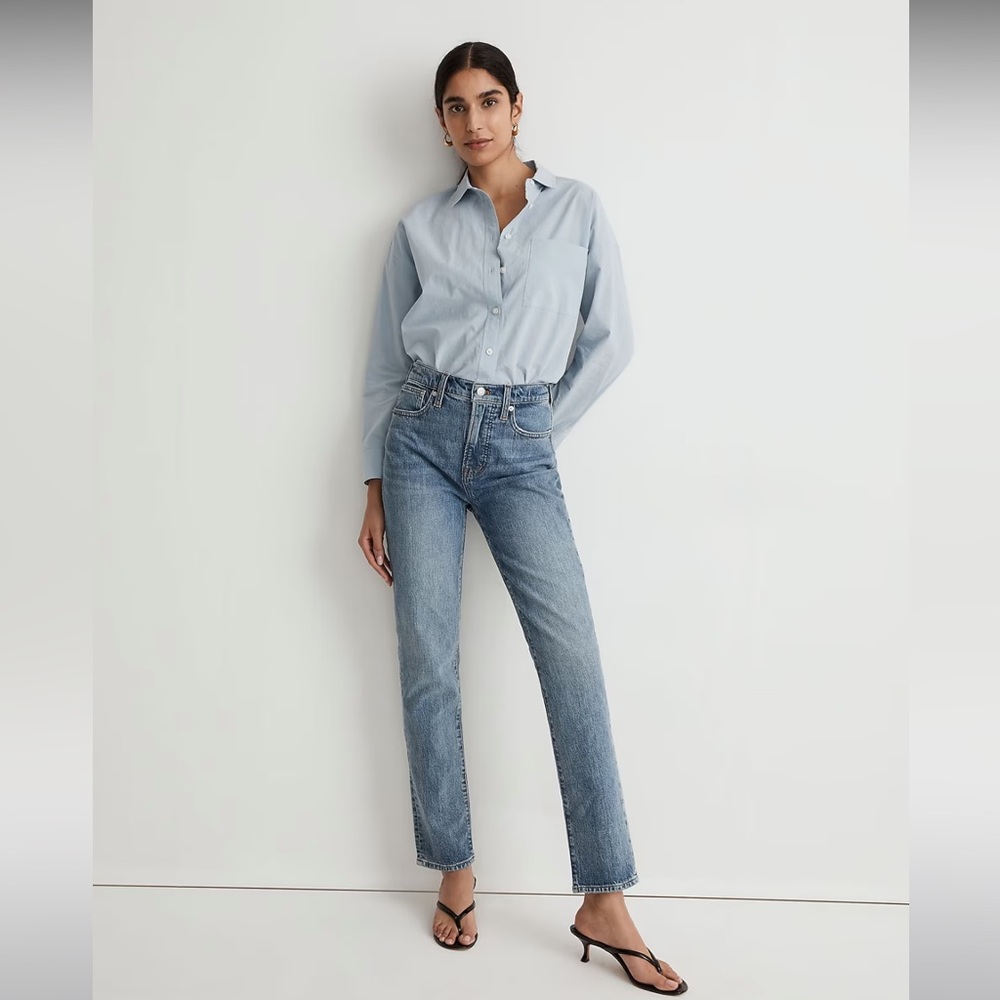 Madewell Petite Curvy Perfect Vintage Jean in Heathcote Wash